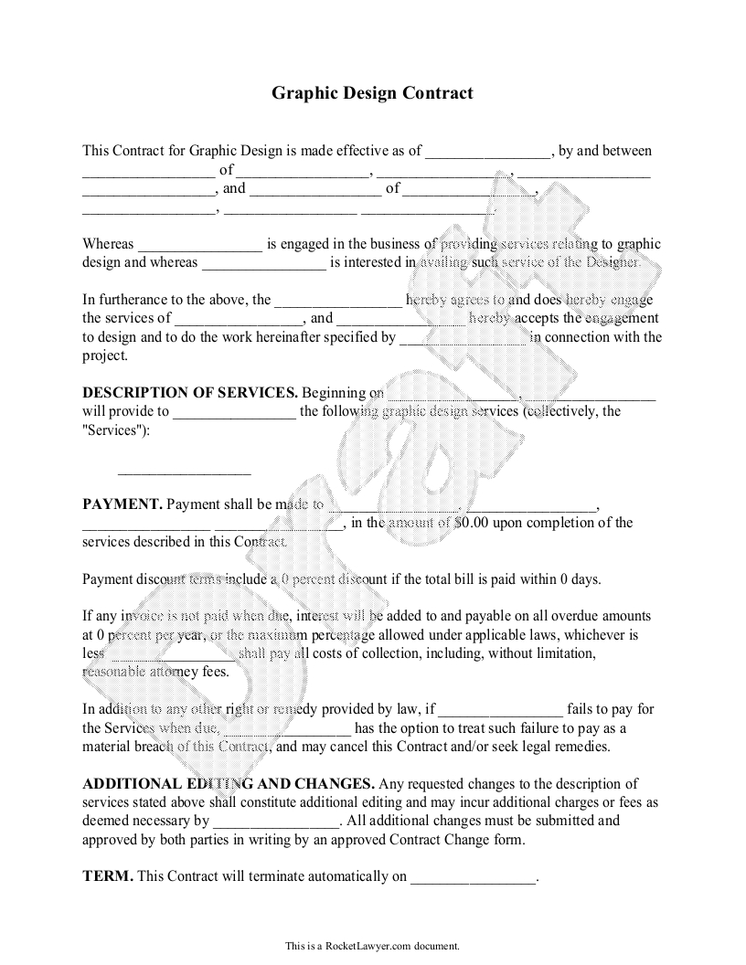 Graphic Design Contract Sample Template