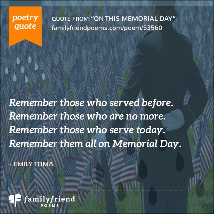 16 Memorial Day Poems Poems About Memorial Day