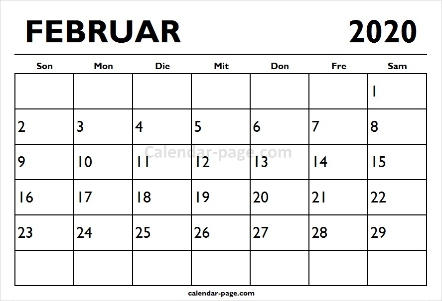 Januar Februar 2020 Kalender