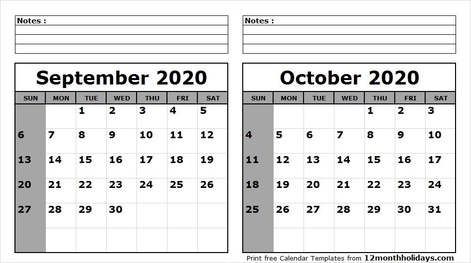 May June July August September October 2020 Calendar