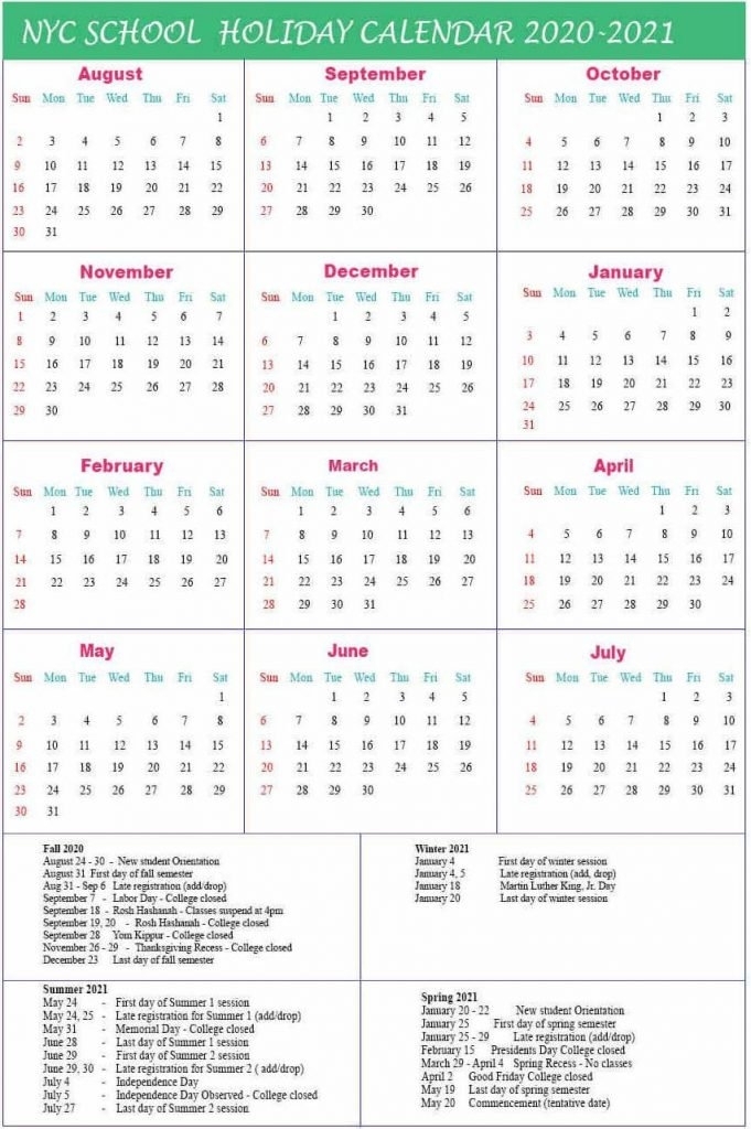 Doe Calendar 2021