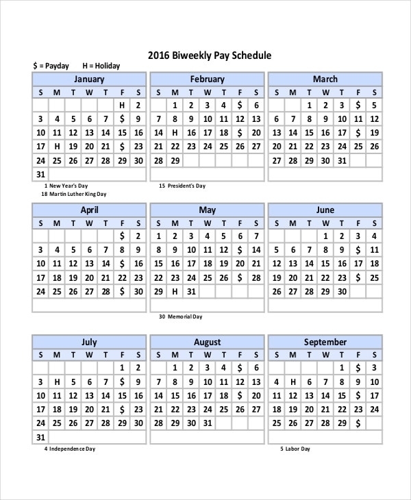 Payroll Calendar Template - 10+ Free Excel, Pdf Document