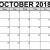 2018 October Calendar