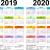 2019 2020 Calendar Printable