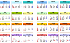 2019 2020 Calendar Free Printable Two Year Pdf Calendars