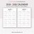 A5 Printable Calendar 2019