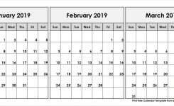 2019 Calendar Jan Feb March Calendar Template 555 December