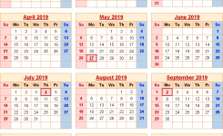2019 Calendar With Federal Holidays Excelpdfword Templates