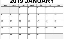 2019 Printable Calendar 123calendars