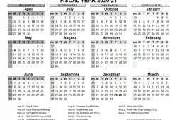 2021 Fiscal Calendar