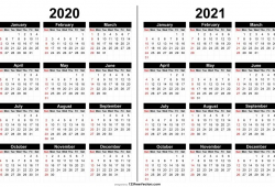 2020 And 2021 Calendar