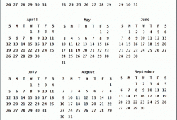 Yearly Calendar 2020 Free Printable