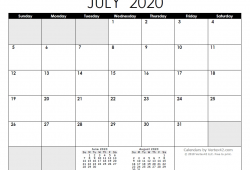 2020 Calendar With Holidays