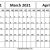 2021 Printable Calendar February to April