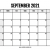 2021 September Printable Calendar