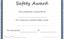 28 Images Of Employee Safety Award Certificate Template Photomeat