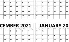October November December 2021 January 2022 Calendar