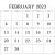February 2023 Calendar Page