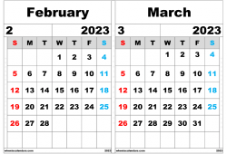 February March 2024 Calendar