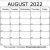 Free Aug 2022 Calendar Page
