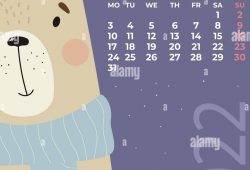 January 2022 Calendar Cute