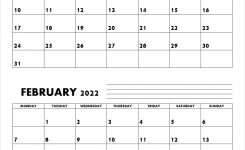 Blank January February 2022 Printable Calendar