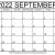 Printable Blank Calendar September 2022