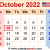 Printable Pdf October Calendar 2022 Usa For Scheduling Work