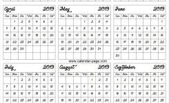 A4 2019 Year Calendar 2019 Calendar Template Calendar 2019
