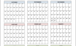Academic Calendars For 2018 19 School Year Free Printable