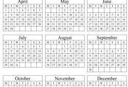 Free Printable Year Calendar 2019
