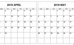April May 2019 Calendar Template April Calendar 2019 Printable