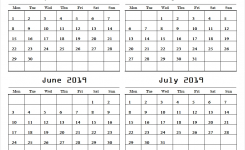 April May June July 2019 Calendar Pdf All 12 Month Calendar Printable