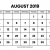 August 2019 Calendar To Print