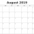 August 2019 Printable   Calendar Template