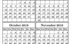 August November 2019 Calendar Template Print Free Calendar