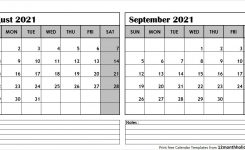 August September 2020 Calendar Printable 2018 Calendar October