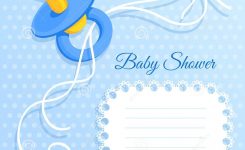 Ba Boy Shower Card Stock Vector Illustration Of Celebration