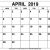 April 2019 Calendar Template