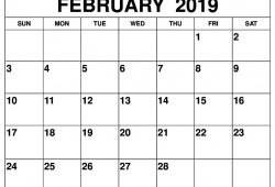 calendar feb 2019 printable