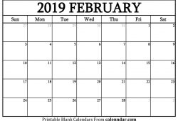 February 2019 Calendar Doc