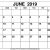 Month Of June Calendar 2019