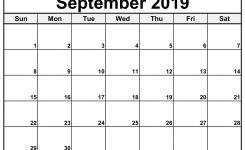 Blank September 2019 Calendar Templates Calenndar
