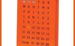 Block Perpetual Calendar, Orange – Refine Your Workspace