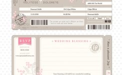 Boarding Pass Wedding Invitation Template Vector Image