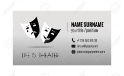 Business Card Template For Ticket Agency Selling Theater Tickets
