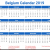 Calendar 2019 Belgium