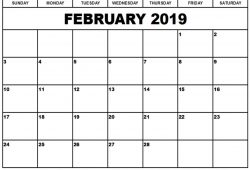 Calendar February 2019 Malaysia