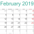 February 2019 Holidays