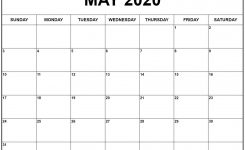 Calendar May 2020 Printable May 2020 Calendar Monthly Yearly